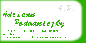 adrienn podmaniczky business card